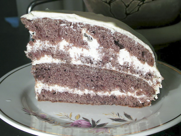 Черемуховый торт с кремом из белого шоколада
