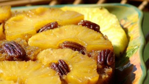 Перевернутый пирог с ананасом по-карибски