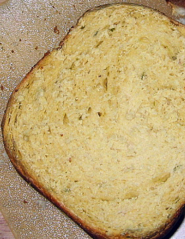 Хлеб с пюре из сладкой картошки и зеленым луком