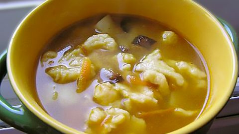 Картофельный суп с клецками