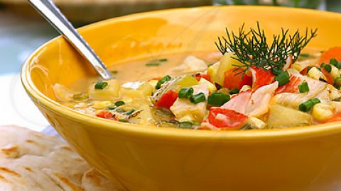 Кукурузный суп с сурими