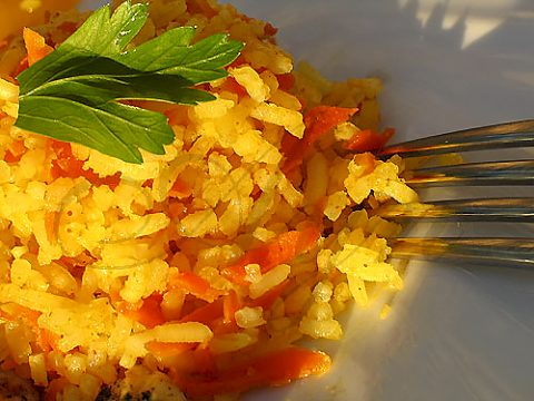 Рис с карри и морковью