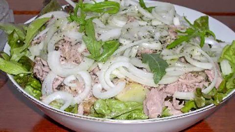 Тосканский салат с тунцом