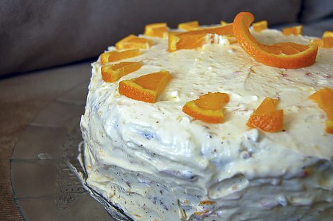 Апельсиновый торт с апельсиновым кремом