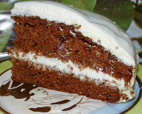 Как приготовить Шоколадный бисквитный торт со сметанным кремом рецепт пошагово